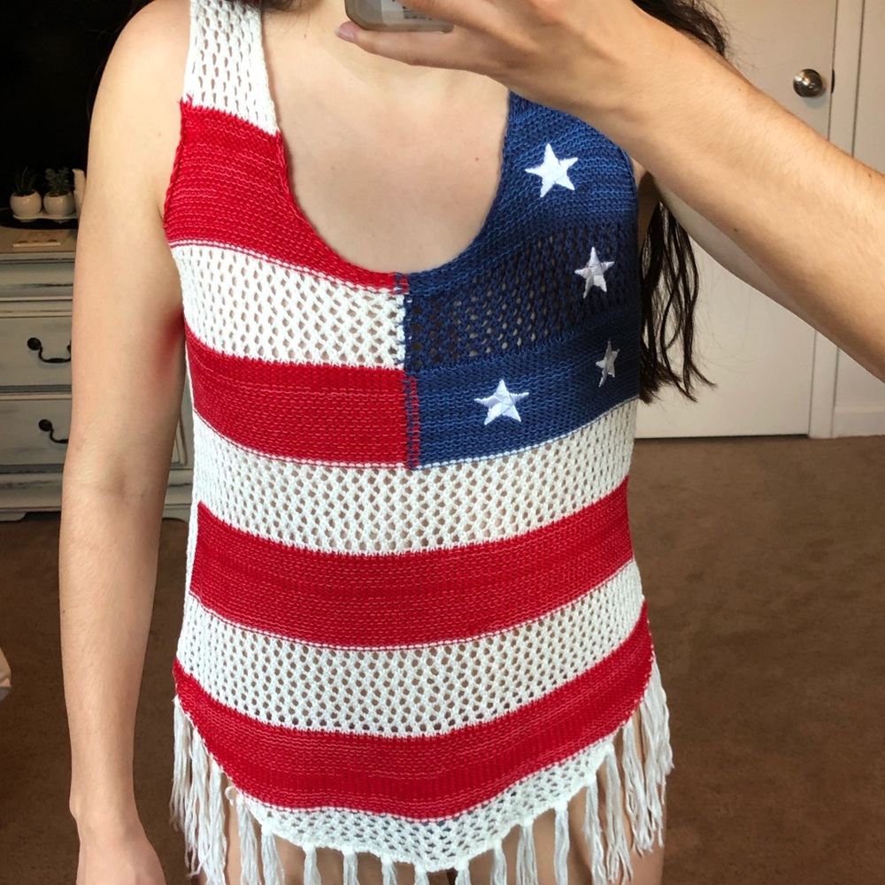 Cloud Chaser American Flag Knit Shirt